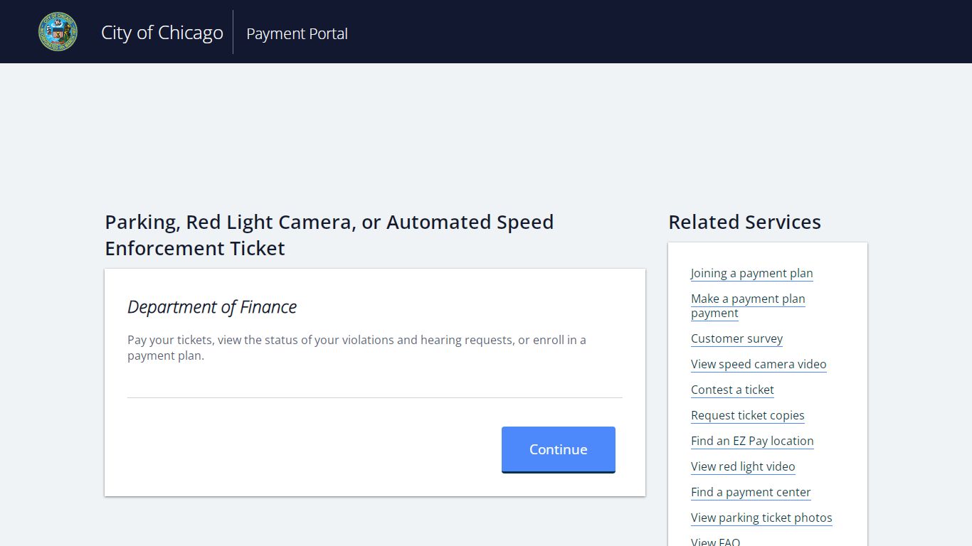 City of Chicago | Payment Portal