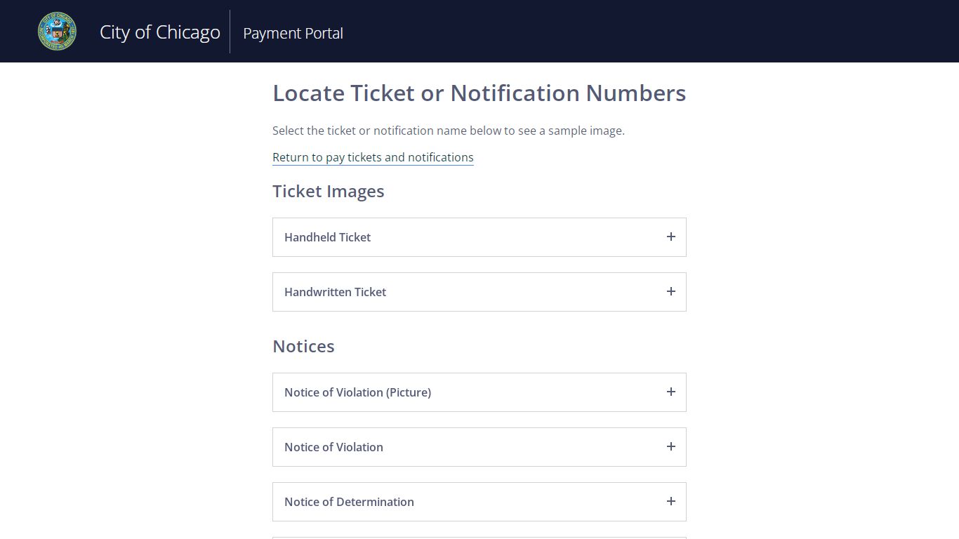 City of Chicago | Payment Portal
